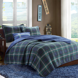 Mi Zone Brody Casual 100% Polyester Microfiber Printed Quilt Set MZ80-294