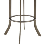 Pharaoh Swivel 26" Mineral Finish and Gray Faux Leather Bar Stool