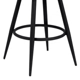 Amador 26" Counter Height Barstool in a Black Powder Coated Finish and Vintage Gray Faux Leather