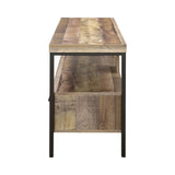 Traditional 2-drawer TV Console Weathered Pine