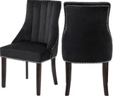 Oxford Velvet Contemporary Dining Chair - Set of 2