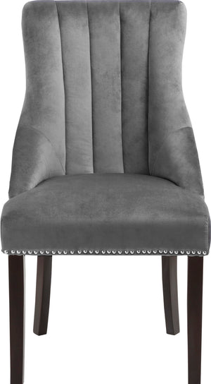 Oxford Velvet / Engineered Wood / Metal / Foam Contemporary Grey Velvet Dining Chair - 20.5" W x 25" D x 38.5" H