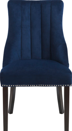 Oxford Velvet / Engineered Wood / Metal / Foam Contemporary Navy Velvet Dining Chair - 20.5" W x 25" D x 38.5" H