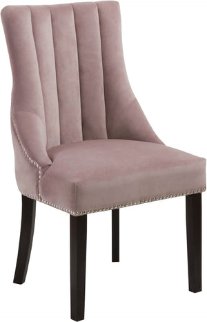 Oxford Velvet / Engineered Wood / Metal / Foam Contemporary Pink Velvet Dining Chair - 20.5" W x 25" D x 38.5" H
