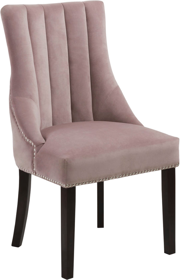 Oxford Velvet / Engineered Wood / Metal / Foam Contemporary Pink Velvet Dining Chair - 20.5" W x 25" D x 38.5" H