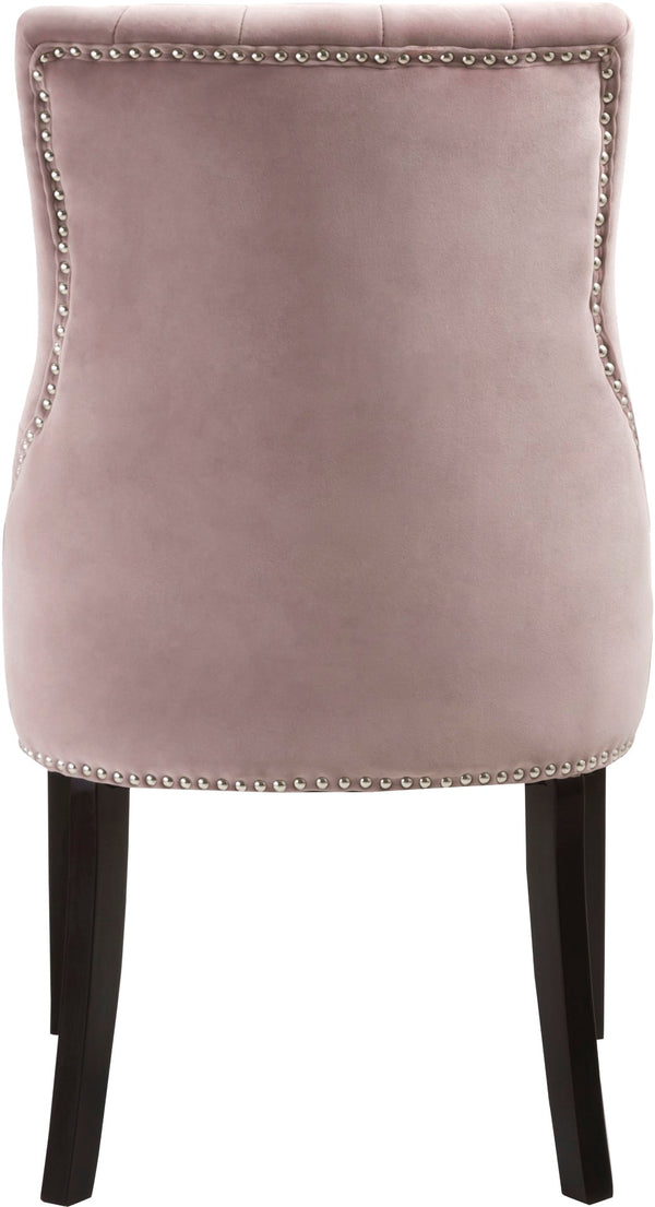 Oxford Velvet / Engineered Wood / Metal / Foam Contemporary Pink Velvet Dining Chair - 20.5" W x 25" D x 38.5" H