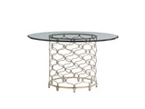 Laurel Canyon Bollinger Round Dining Table With 54 Inch Glass Top
