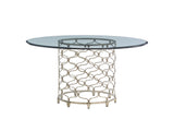 Laurel Canyon Bollinger Round Dining Table With 60 Inch Glass Top