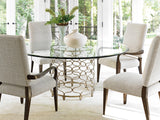 Laurel Canyon Bollinger Round Dining Table With 72 Inch Glass Top