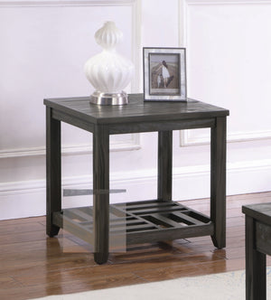 Casual 1-shelf Rectangular End Table Grey