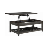 Casual Lift Top Coffee Table with Storage Cavities Grey