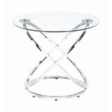 Modern 3-piece Occasional Set Chrome and Clear