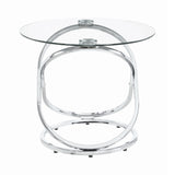 Modern 3-piece Occasional Set Chrome and Clear