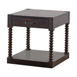 Christine Traditional 1-drawer End Table Coffee Bean