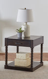 Christine Traditional 1-drawer End Table Coffee Bean