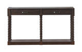 Christine Traditional 2-drawer Sofa Table Coffee Bean