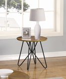 Churchill Casual Round End Table Dark Brown and Black