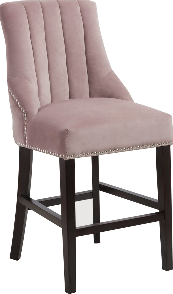 Oxford Velvet / Engineered Wood / Metal / Foam Contemporary Pink Velvet Stool - 19.5" W x 20.5" D x 40" H