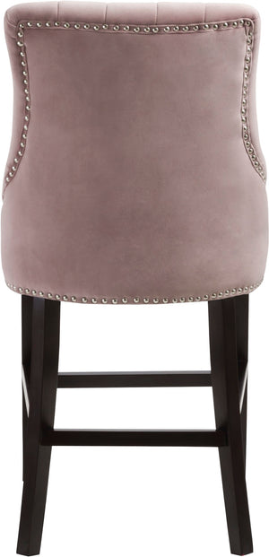 Oxford Velvet / Engineered Wood / Metal / Foam Contemporary Pink Velvet Stool - 19.5" W x 20.5" D x 40" H