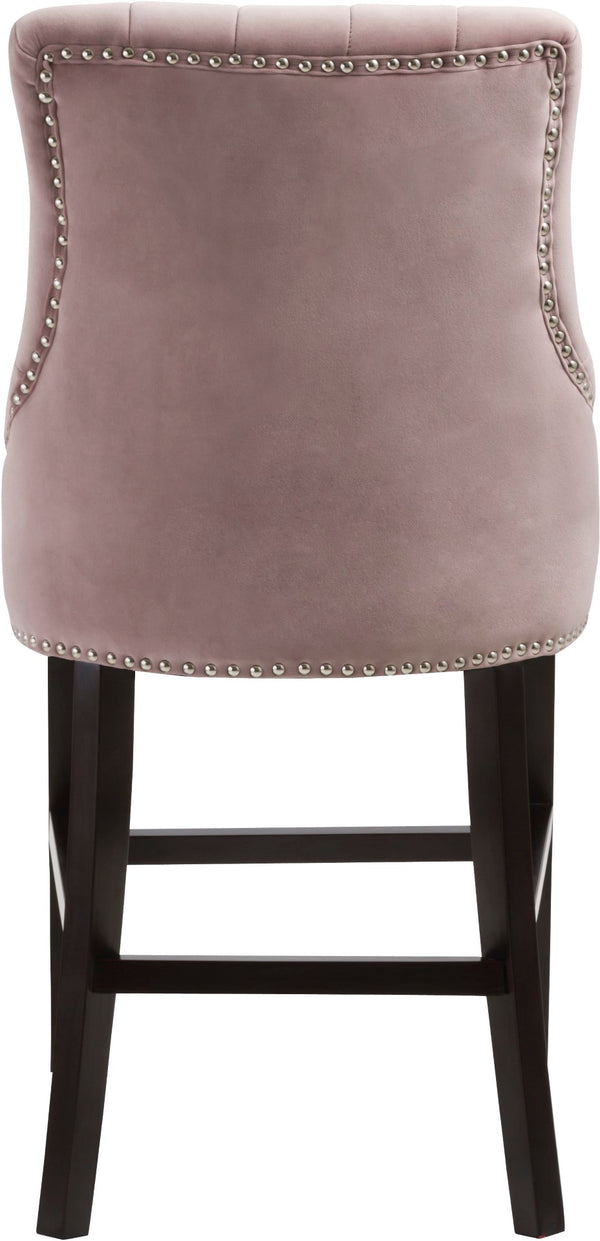 Oxford Velvet / Engineered Wood / Metal / Foam Contemporary Pink Velvet Stool - 19.5" W x 20.5" D x 40" H