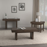 Modern Rectangle Coffee Table with Hidden Storage Wheat Brown