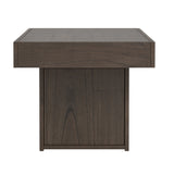 Modern Rectangle Coffee Table with Hidden Storage Wheat Brown