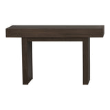 Modern Rectangle Sofa Table with Hidden Storage Wheat Brown