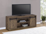 Country Rustic 71-inch 3-shelf Sliding Doors TV Console