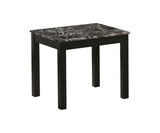 Casual Faux Marble Rectangle 3-piece Occasional Table Set Black