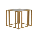 Eastbrook Contemporary Metal Frame End Table Matte Brass