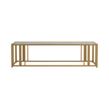 Eastbrook Contemporary Metal Frame Coffee Table Matte Brass