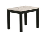 Casual Faux Marble 3-piece Occasional Table Set White and Black