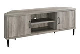 Casual 2-door Storage TV Console Grey Driftwood