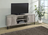 Casual 2-door Storage TV Console Grey Driftwood