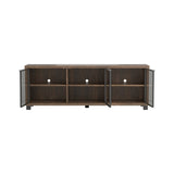 Traditional 3-door TV Console Aged Walnut