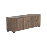 Traditional 3-door TV Console Aged Walnut