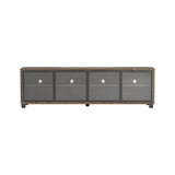 Traditional 4-door TV Console Aged Walnut