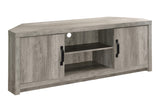 Casual 2-door TV Console with Adjustable Shelf Grey Driftwood