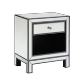 Modern Rectangle 1-drawer End Table Mirrored