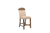Maurice Transitional Counter Height Chair (Set-2) Oak (M Oak) • Khaki Linen Polyester (#444-10) 72462-ACME