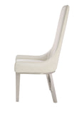 Gianna Glam/Industrial Dining Chair (Set-2) Cream White PU (cc#) • FRAME] Stainless Steel 72473-ACME