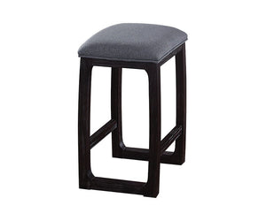 Razo Transitional Counter Height Stool (1Pc) Gray Fabric () • Weathered Espresso (As 60820) 72937-ACME