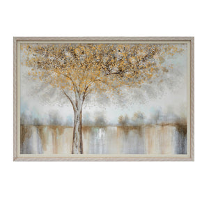 Sagebrook Home Contemporary 45x65, Trees Oil Painting, Multi 70066 Multi Wood