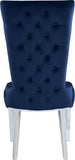 Serafina Velvet / Engineered Wood / Metal / Foam Contemporary Navy Velvet Dining Chair - 20.5" W x 26" D x 45" H