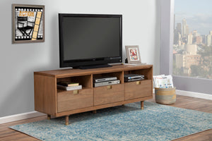 Alpine Furniture Easton TV Console 2088-10 Sand Mahogany Solids & Veneer 64 x 18 x 24