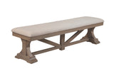 Alpine Furniture Arlo Bench 4202-03 Natural Solid Pine 69 x 17.5 x 18.5