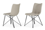 VIG Furniture Naomi - Modern Grey Leatherette Dining Chair (Set of 2) VGEWF3205AA-GRY
