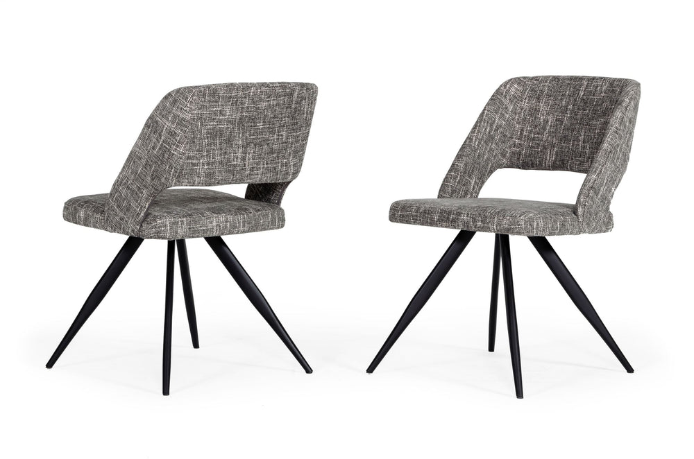 VIG Furniture Modrest Palmer - Modern Grey Fabric Dining Chair (Set of 2) VGEWF3207AC-GRY