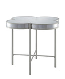 Clover Contemporary Counter Height Table Silver & Champagne Finish 73225-ACME