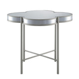 Clover Contemporary Counter Height Table Silver & Champagne Finish 73225-ACME